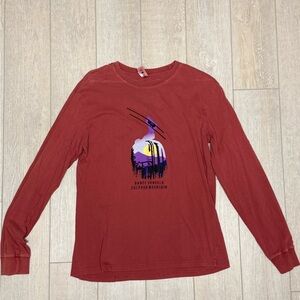 Red Long Sleeve Graphic Tee